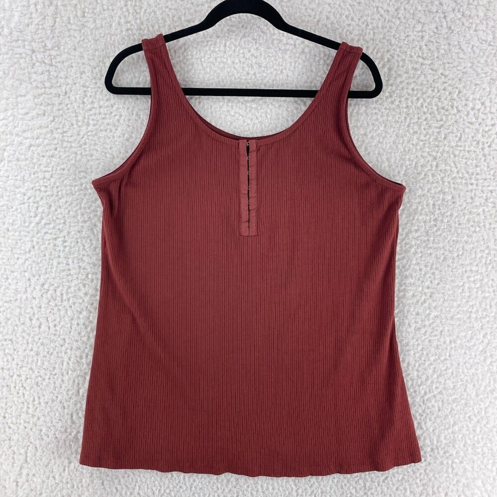 Torrid Brown Ribbed Tank Top Womens Sleeveless‎ Pullover Stretch Plus Size 3X